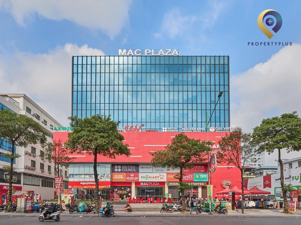Toàn cảnh mặt trước tòa nhà MAC-Plaza tại Hà Đông